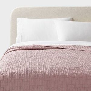 Threshold Quilted Coverlet in Neutral Pink